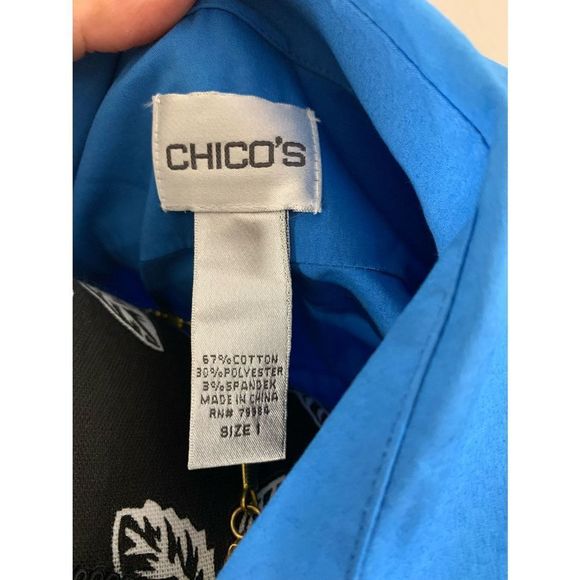 Chico’s Royal Blue Button up Blouse - Picture 8 of 12